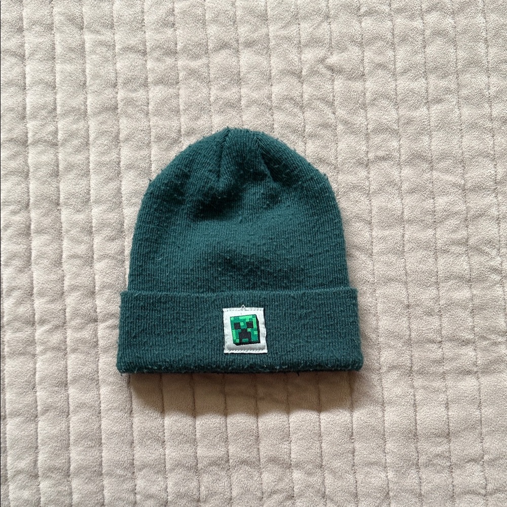 Zara Dark Green Knit Beanie for Kids